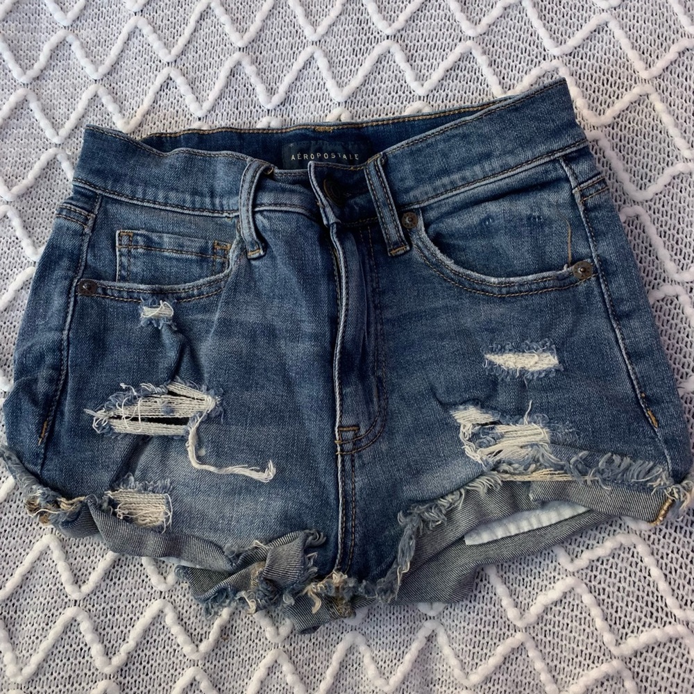 Aeropostale Cheeky Jean Shorts 0